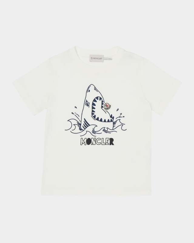 Boy's Shark Eating Logo Short-Sleeve T-Shirt, Size 4-
